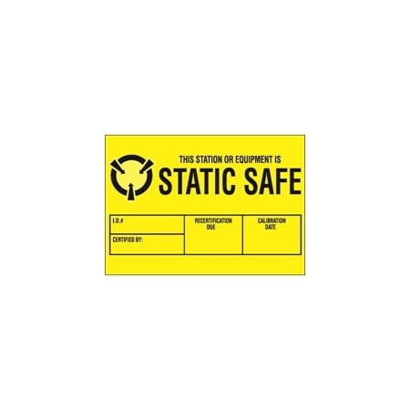 Bubblefast 1 3/4 x 2 1/2'' - ''Static Safe'' Labels BFDL9070