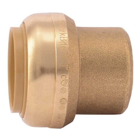 Sharkbite 1 in. Brass Push-to-Connect End Stop Fitting U520LF
