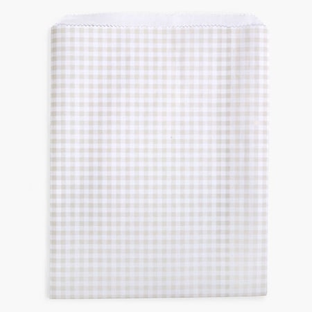Nashville Wraps Beige Gingham Paper Merchandise Bags, 12x15, 100PK MB3BGM