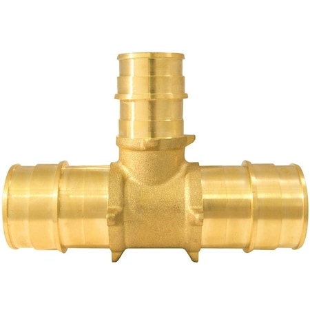 Apollo Valves Expansion Series Pipe Tee, 1 x 34 in, Barb, Brass, 200 psi Pressure EPXT1134