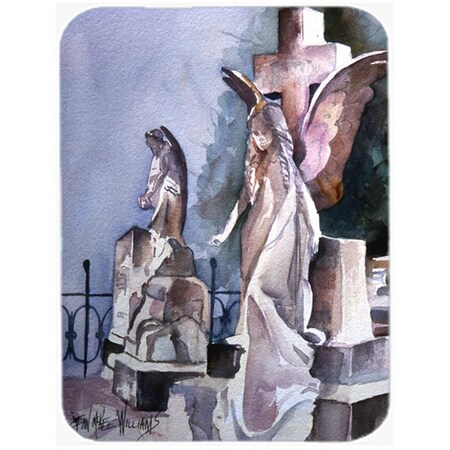Carolines Treasures Angels In The Cemetary With Cross Glass Cutting Board- Large JMK1201LCB