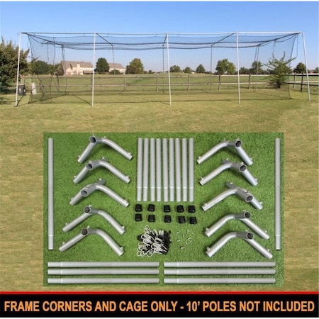 Geared2Golf CM- 30 x 12 x 10 in. No. 24 Batting Cage Frame corners and Cage GE2545750
