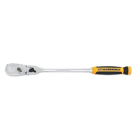 Gearwrench 1/2" Drive 90-Tooth Dual Material Locking Flex Head Teardrop Ratchet 17" 81371T