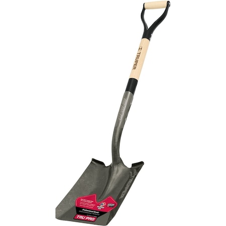 Truper Tru Pro 30'' Wood D-Handle Square Point Shovel PCY-RBA