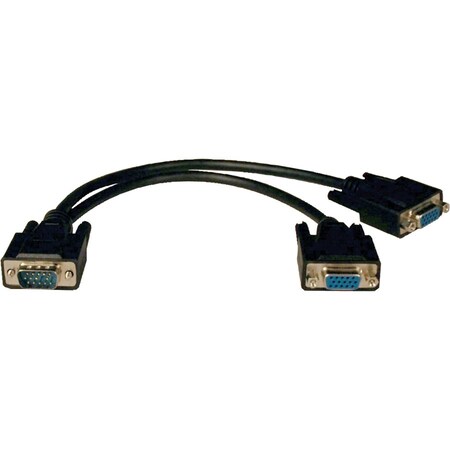 Tripp Lite Eaton Tripp Lite Series VGA Monitor Y Splitter Cable (HD15 M/2xF), 1 ft. (0.31 m) P516-001