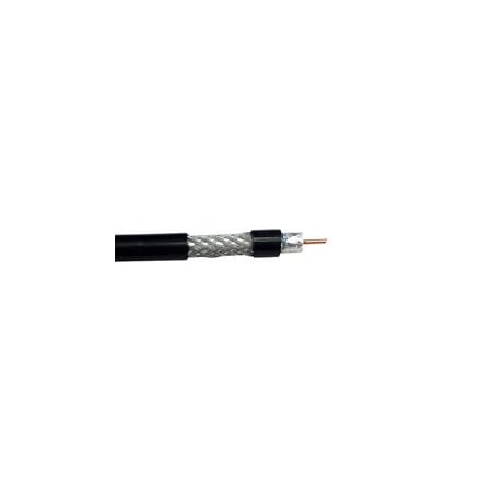 Cable Wholesale RG11U Direct Burial Coaxial Cable, 14AWG CCS Solid Black, Spool, 1000 foot 10X7-722NH