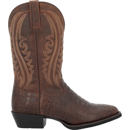 Durango Shyloh Western Boot, Cigar Croco And Trail Brown, Size 8 DDB0532