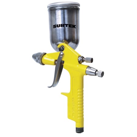 Surtek Mini Gravity Feed Spray Gun With Aluminum Cup 125 M, 72 Psi PPG4