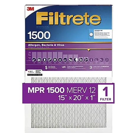 Filtrete Pleated Air Filter 1500MPR 15x20x1 2006DC-4