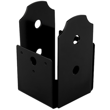 National Hardware Hartley 1220VP Post Base, 4 x 4 in Post, PlasticSteel, Black, Storm Shine PowderCoated N800-010