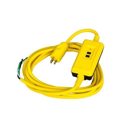 Hubbell Wiring Device-Kellems Extra Heavy Duty Portable GFCI Power Supply with Manual Set, 15A, 120V AC, 15' Stripped leads, Black GFPSTOEMM