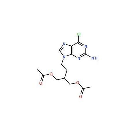 Ak Scientific 9-(4-Acetoxy-3-acetoxymethylbut-1-yl)-2-amino-6-chloropurine (10g), CAS 97845-60-8 R822-10g