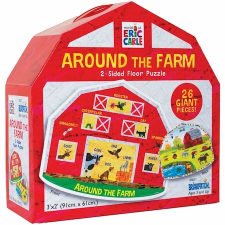 Briarpatch The World of Eric Carle Around the Farm 2-Sided Floor Puzzle 33837