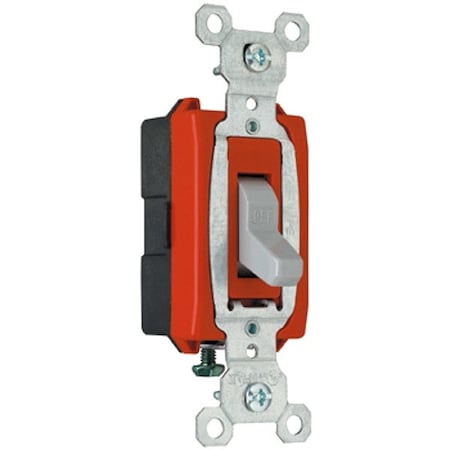 Pass & Seymour Wall Switch, 2 hp, Toggle, 20 A, Gray CS20AC1GRY