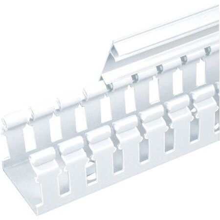 Panduit Wire Duct, Wide Slot, White, L 6 Ft H1.5X2WH6