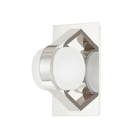 Hudson Valley Lighting Orbit 1 Light Wall Sconce 4.75 In. Polished Nickel 2700-PN