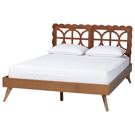 Baxton Studio Shukura Platform Bed, Queen 268-9408-14467-ZORO