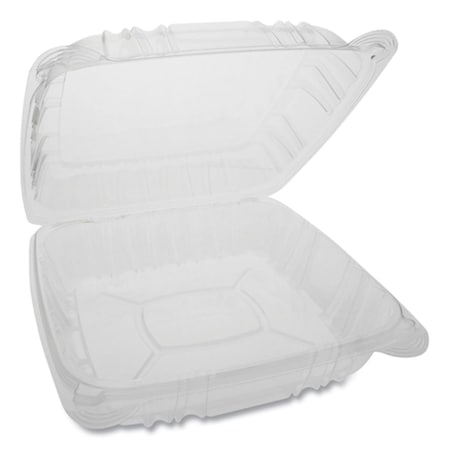 Pactiv Sensation SmartLock Hinged Lid Containers - 1 Compartment - Clear YCI821100000