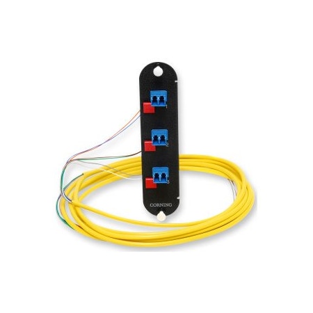 Corning Closet Connector Housing (CCH) Panel, pigtailed, LC connectors, Duplex, UP CCH-CP06-A9-P03RH