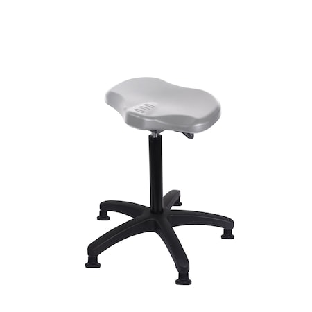 Blue Ridge Ergonomics Polyurethane Ray Sit-Stand in Gray Polyurethane PRPHBST-RG-NF-RG-GRY