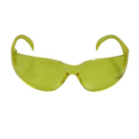 Bouton Optical Rimless Safety Glasses with Amber Temple, Amber Lens and Anti-Scratch Coating 250-01-5509