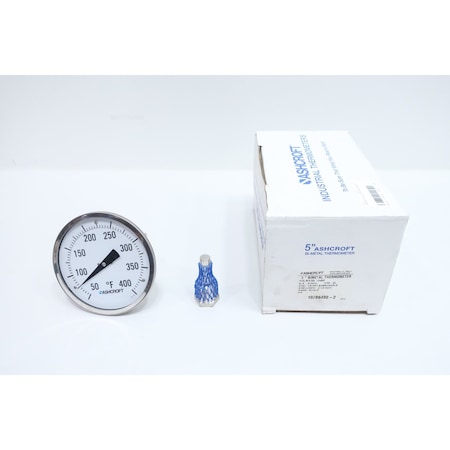 Ashcroft BIMETAL THERMOMETER 5IN 50-400F 1/2IN NPT 50 EL 60 E 025 50/400F