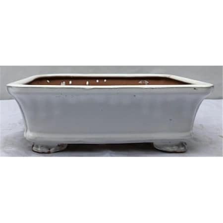 Paisaje Ceramic Bonsai Pot, White - Rectangle PA2802599