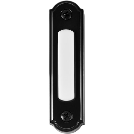 Newhouse Hardware Metal Lighted Door Chime Button Black BT5BL