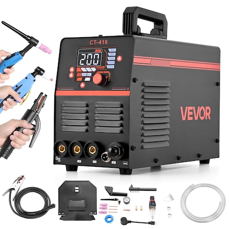 Vevor 3-in-1 Plasma Cutter Welder Combo CUT/TIG/MMA Digital Display 110/220V CT-416
