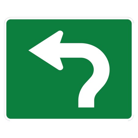 Sign Solutions Usa Traffic Sign, 30 in Width, Aluminum Sign, Horizontal Rectangle DUS12HWT3021M5-3LGW