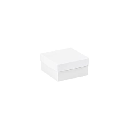Bubblefast 50-6 x 6 x 3'' White Deluxe Gift Box Bottoms, 50PK BFDGB663W