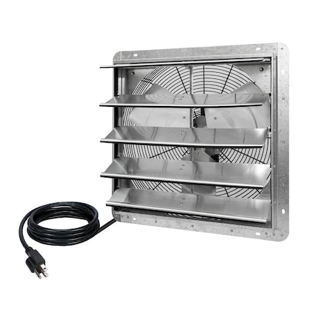 Iliving Silver 3368 CFM 20 in. Wall-Mounted Electric Powered Variable Speed Shutter Exhaust Fan ILG8SF20V