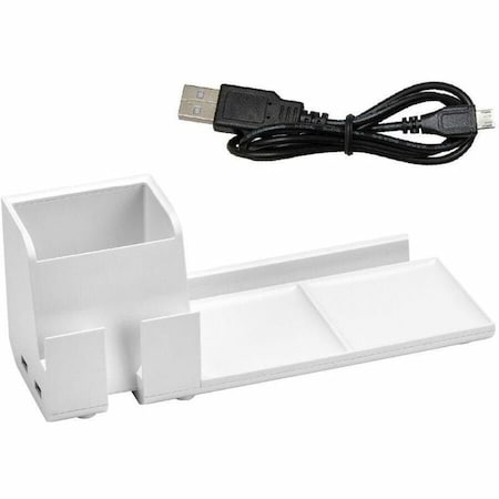 Bostitch Konnect Desk Organizer Power Base with Phone Stand KT2-BASEPHONE-WHT