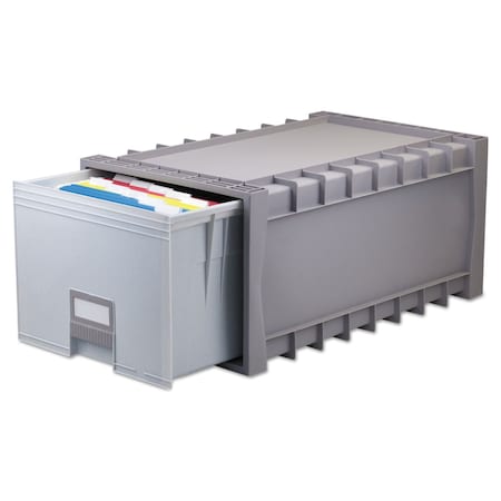 Storex Archive Storage Drawers, Letter Files, 15.25" x 24" x 11.5", Gray 61101U01C
