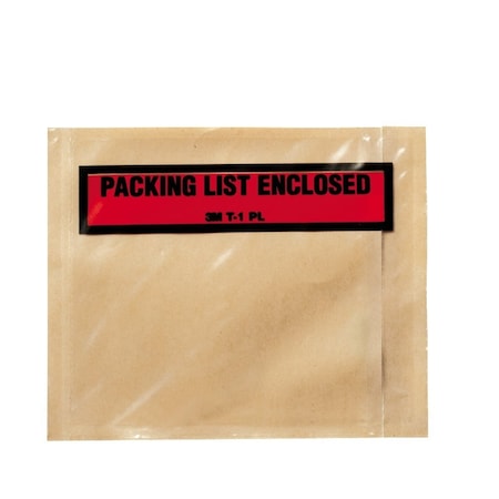 3M Packing List Envelopes, Clear, PK1000 PLE-T1