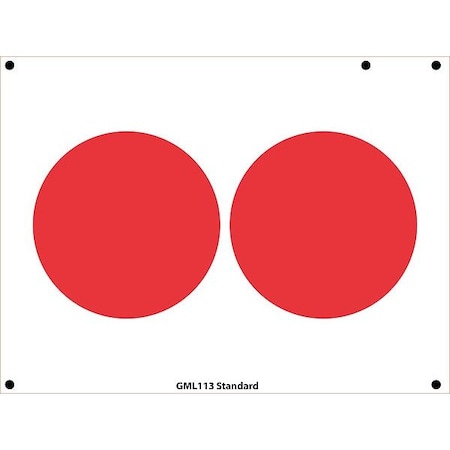 Accuform Gauge Marking Labels, 5" dia., Red, PK2 GML113RD