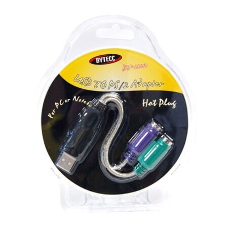 Bytecc BT-2000 USB to PS/2 Cable Adapter BT-2000