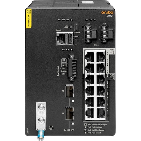 Hpe ARUBA 4100I 12G CL4/6 POE 2SFP+ DIN SW JL817A