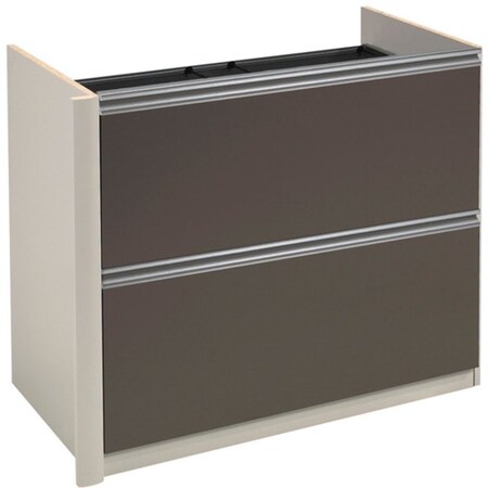 Bestar Bestar Lateral File W/out Top (Unassembled) - 34" - Slate & Sandstone - Connexion Series 93620-59