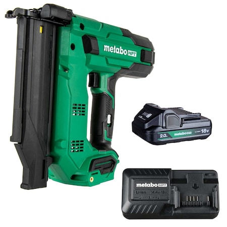 Metabo Hpt Multivolt 18 Ga. Cordless Compact Brad Nailer Kit Battery & Charger 18 V NT1850DGM