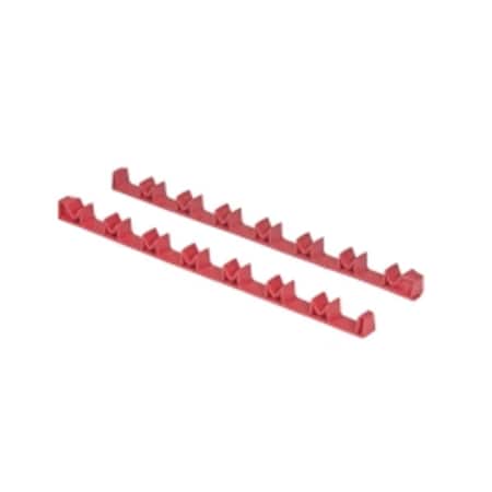 Ernst Manufacturing 14 Tool No-Slip Low Profile Screwdriver Rails, Red ERN6040