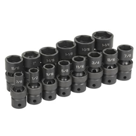 Light House Beauty 1314U 0.5 in. Drive 14 Pc. Standard Length Fractional Universal Set LI3587543