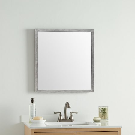Homeroots 26" Gray Bathroom Vanity Mirror 607220