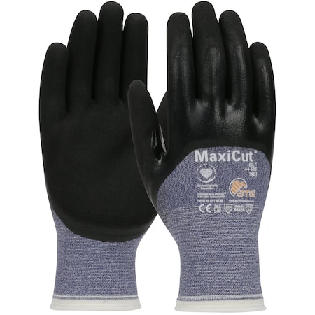 Atg Seamless Knit A3 Engineered Yarn Glove w/Nitrile Coated MicroFoam Grip on Palm, Fingers&Knuckl, 12PK 9476