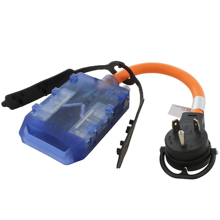 Ac Works Power Strip Cord, STW, 5-15/20R, TT-30P, 1.5 ft., Orange TTCBF520