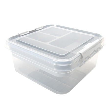 Simplify 5 Compartment Gift Supply Storage Box in White 25522-WHITE
