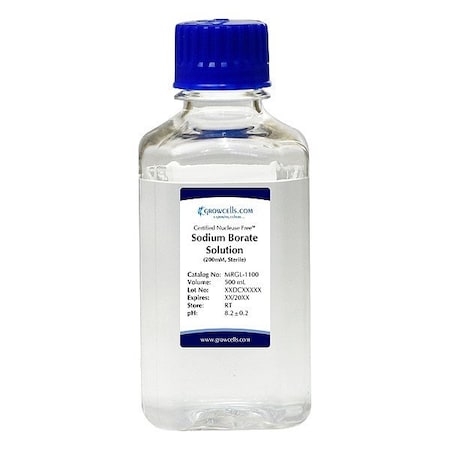 Growcells Sodium Borate Solution, 500 mL, PK20 MRGL-1100-20