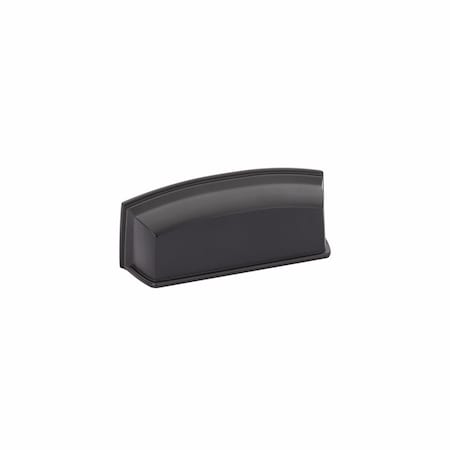 Schaub Menlo Park 3-1/2in Center to Center Cabinet Cup Pull Matte Black Finish 534-MB