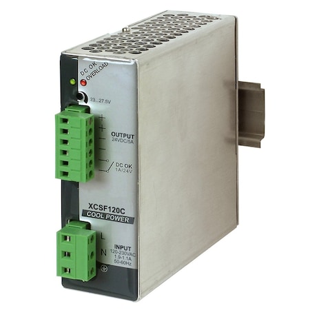 Automation Systems Interconnect 24 Volt DIN Rail Power Supply, 120V AC Input, 5Amps, 120W Output, UL508 XCSF120C