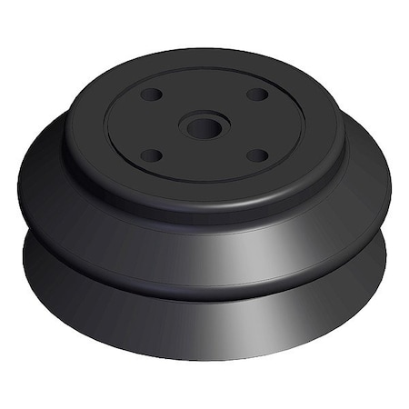 Smc Vacuum Pad, Black, Bellows Pad ZP80HBN